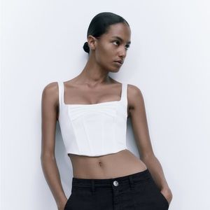 Zara satin crop top, never work, no tags